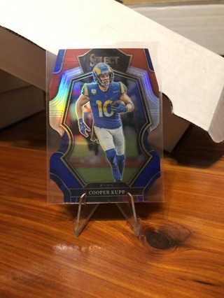 Cooper Kupp 2022 Panini Select Premier Level Red & Blue Die Cut #158