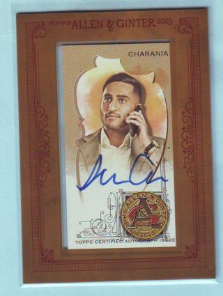 2023 Topps Allen & Ginter Shams Charania AUTOGRAPH MINI Baseball Card MA-SC Basketball Insider