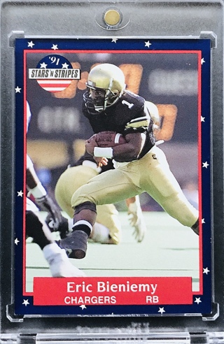 Eric Bieniemy RC - 1991 Fleer Stars and Stripes #121 - San Diego Chargers [AA149]