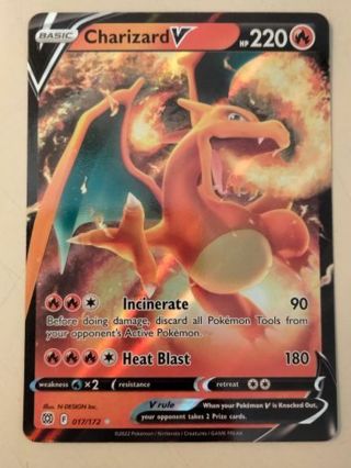 Charizard v 017/172 rare holo nm