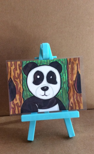 Panda in Woods original drawing aceo Limited sale 