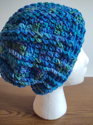 Hand Crocheted Ribbed Hat 