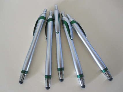 (5) Brand New Rubber Tipped Ink Pen Stylus's