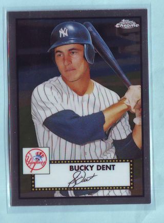 2021 Topps Chrome Platinum Anniversary Bucky Dent Baseball Card # 588 Yankees