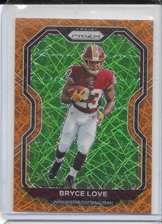 Bryce Love 2020 Prizm Prizms Orange Laser #180