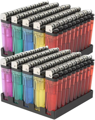 [NEW] Mixed Lot Classic Disposable Cigarette Lighters - [100 Pack]