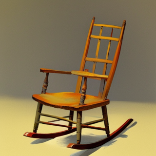 Listia Digital Collectible: Antique wood Rocking chair