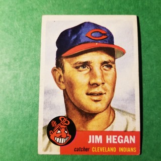 1953 - TOPPS BASEBALL CARD NO. 80 - JIM HEGAN - INDIANS