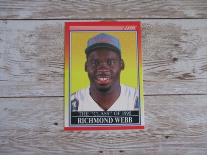 Score The Class of 1990 Richond Webb football trading card # 611