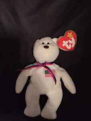 NEW WITH TY TAG=LIBEARTY THE BEAR BEANIE BABY