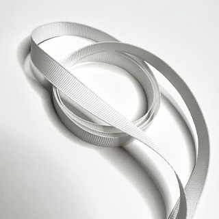 White Grosgrain 3/8” Wide Ribbon 