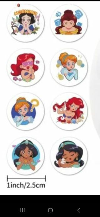 20 brand new Disney princess mixed stickers