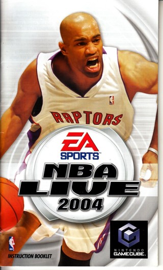  Gamecube, NBA Live 2004, Manual & Cover Art 