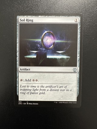 Sol Ring Magic the Gathering MTG Zendikar Commander Card