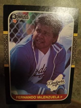 1987 DONRUSS FERNANDO VALENZUELA LOS ANGELES DODGERS BASEBALL CARD# 94