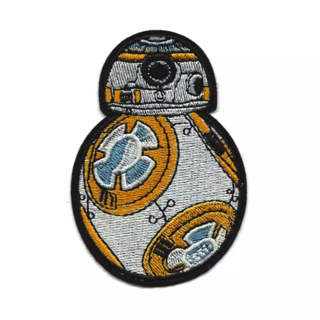 1 New STAR WARS Iron ON Patch Droid BB-8 Robot Clothing Embroidery Applique Decoration