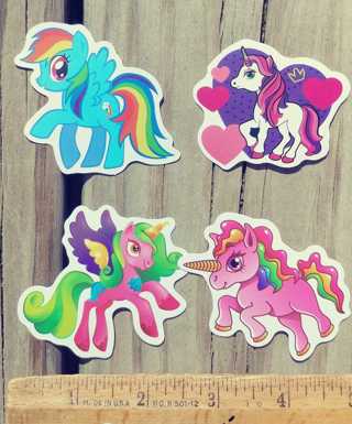 My Little Pony Unicorn MLP  Stickers NEW! Pen Pal Scrapbooking Junk Journal Card Making