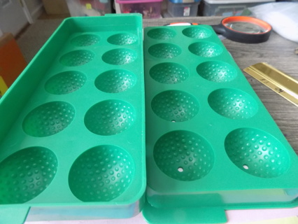 Green acrylic 10 retro party talk Golf ball ice cube mold tray