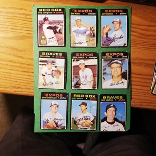 9 - LOT -1971 TOPPS LOW GRADE -VG - BASEBALL CARDS