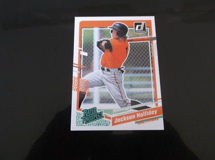 mlb  2023   DONRUSS RATED PROSPECT CARD #76 JACKSON HOLIDAY  card   76   BALTIMORE ORIOLES