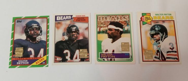 Walter Payton 2001 Topps Reprints Chicago Bears NFL Football Lot