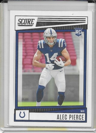 Alec Pierce 2022 Score #386 Rookie Card