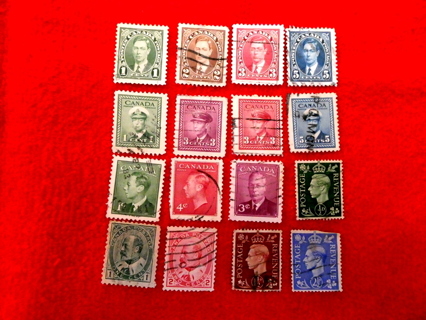 16 - All Different Canada Postage Stamps # 2. 