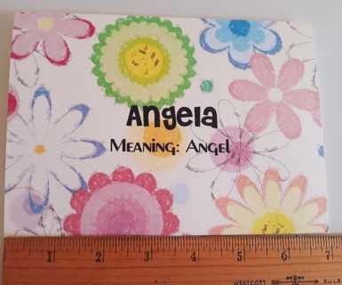 "Angela" personalized card with envelope