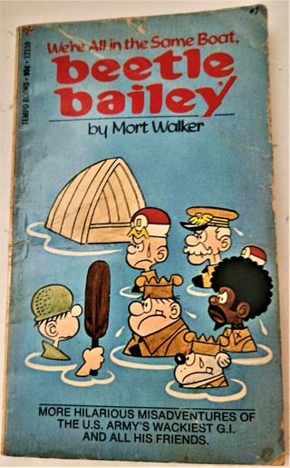 1973 Beetle Bailey by Mort Walker paperback 124 pages - browning of pages - address inside cover