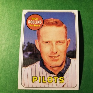 1969 - TOPPS EXMT - NRMT BASEBALL - CARD NO. 451 - RICH ROLLINS - PILOTS