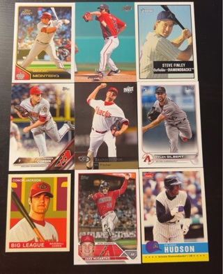 9 Arizona Diamondbacks baseball cards 