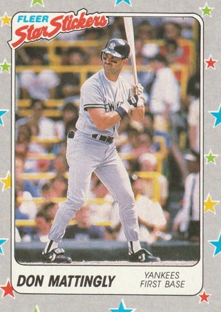 1988 Fleer Star Stickers #48 Don Mattingly - New York Yankees