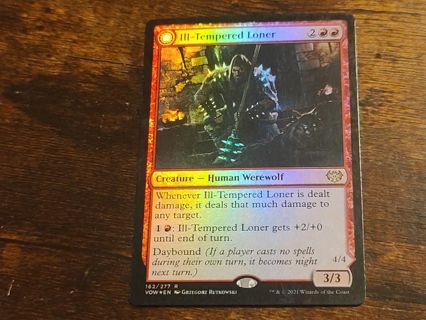 Magic the gathering mtg Ill tempered Loner rare card foil Crimson vow