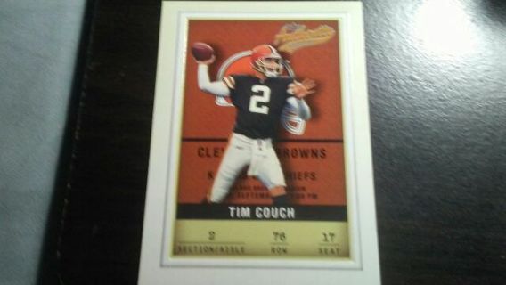 2002 FLEER AUTHENTIC TIM COUCH CLEVELAND BROWNS FOOTBALL CARD# 76
