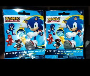 2 Sonic the Hedgehog Series 1 Mystery Super Mini Walker Mystery Figure Packs