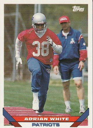 Collectable New England Patriots Football Card: 1993 Adrian White