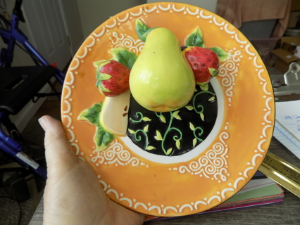Bella Casa by Ganz Vintage 3D Pear and strawberries wall hanging