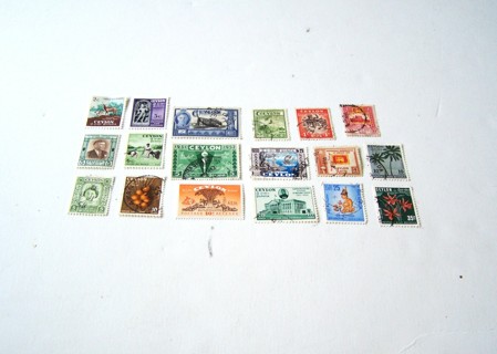 Ceylon Postage Stamps used set of 18
