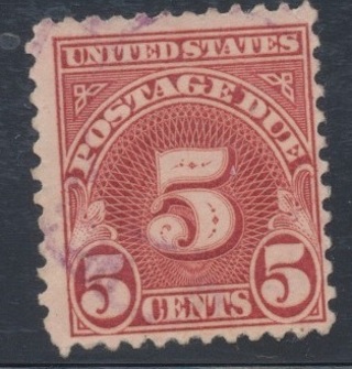 Uited States:  1931, 5 Cent Postage Due, Used, Scott # US-J83a - US-5327d