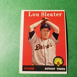 1958 - TOPPS BASEBALL CARD NO. 46 - LOU SLEATER - TIGERS