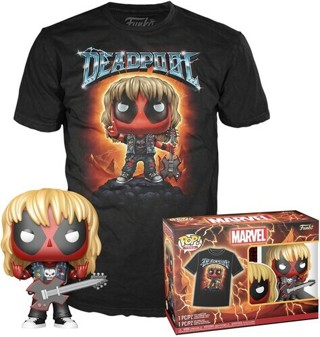 FUNKO POP! & Tee: Deadpool- Heavy Metal - Large (Vinyl Figure, Size Large)(2-Pack)