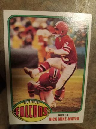 1976 TOPPS NICK MIKE-MAYER ATLANTA FALCONS FOOTBALL CARD# 506