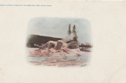 Vintage Unused Postcard: Yellowstone Park, Grotto Geyser Formation