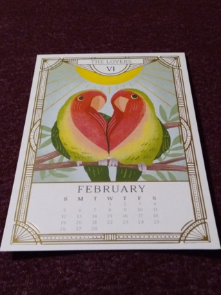 2023 CRITTER TAROT CARD CALENDAR - FEBRUARY/THE LOVERS VI