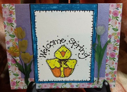 BN WELCOME SPRING CARD HAND DESIGNED