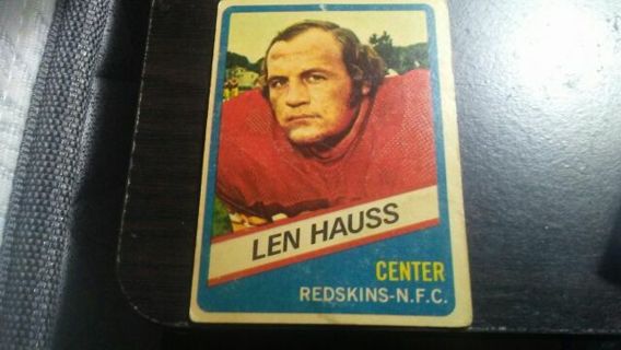 RARE ORIGINAL 1976 TOPPS WONDER BREAD ALL STAR SERIES LEN HAUSS REDSKINS FOOTBALL CARD# 11