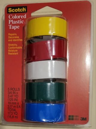 Brand New Pack of Scotch Colored Plastic Tape