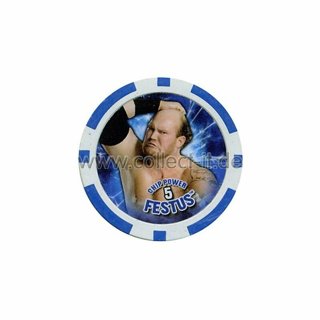 Condition: Good-New  WWE Wrestling Poker Chip 2009 Topps Chip Festus 