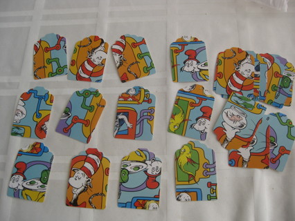 The cat in the Hat and friends/Dr. Suess  gift tags, 12 tags