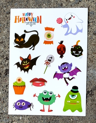 HALLOWEEN GLOSSY STICKERS STYLE 4